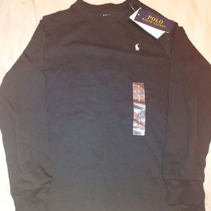 Polo Ralph Lauren boys black long sleeve tee, Size 7, New with tags